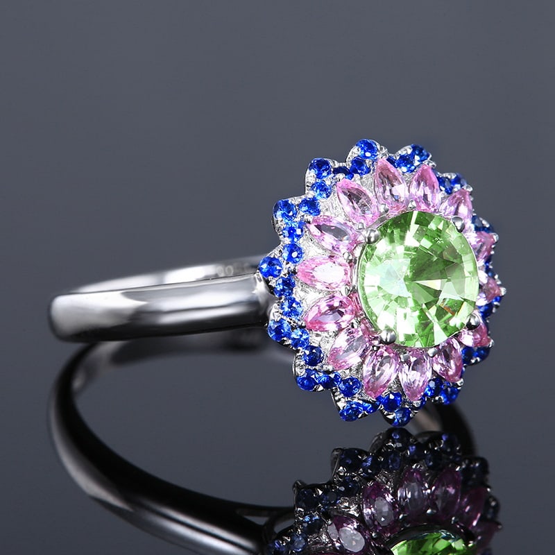 14k Gold 1.41 Ctw Natural Sapphire & Sapphire Ring - 2