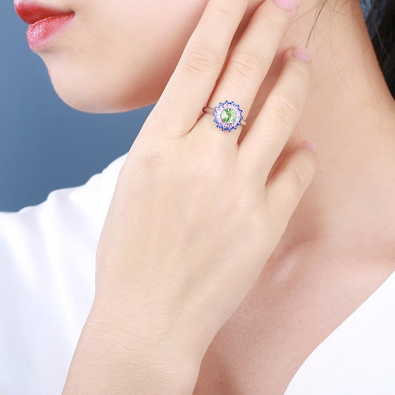 14k Gold 1.41 Ctw Natural Sapphire & Sapphire Ring - 4