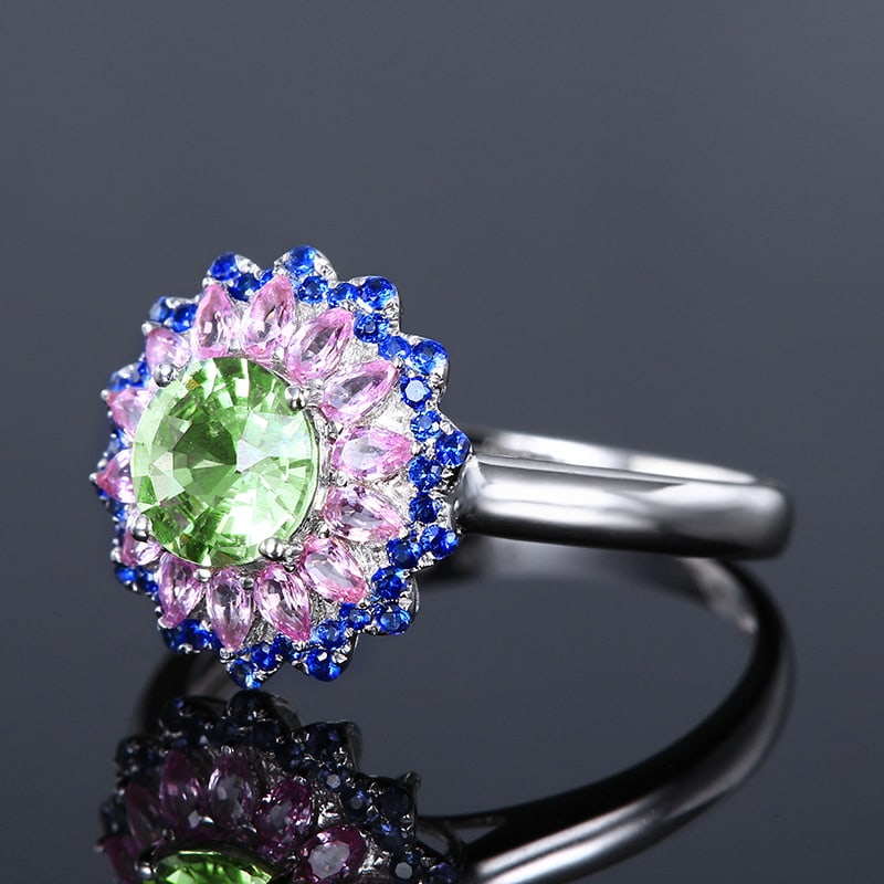 14k Gold 1.41 Ctw Natural Sapphire & Sapphire Ring - 5