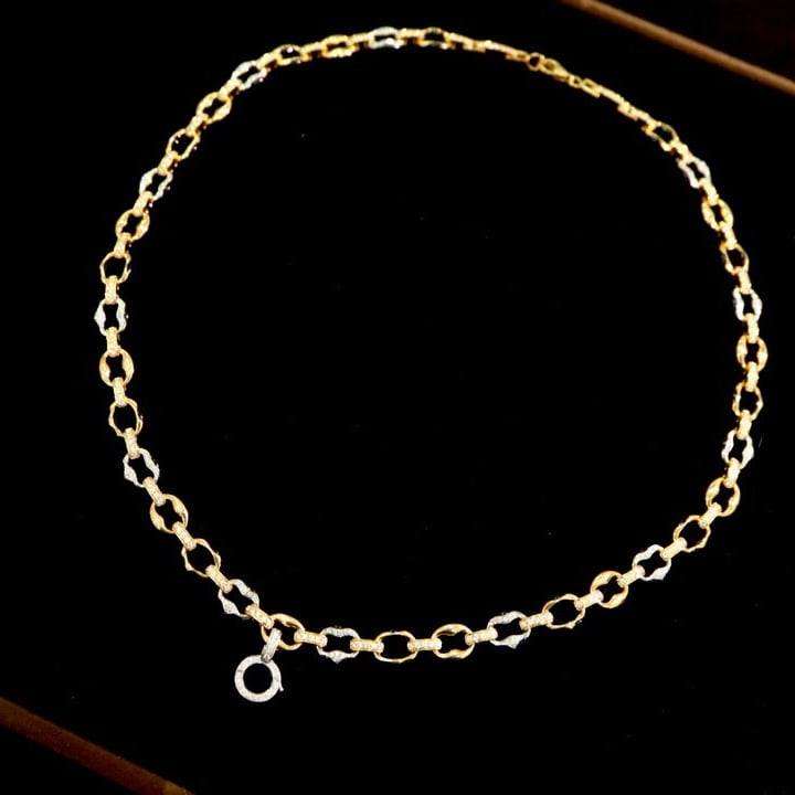 14k Gold 1.2 Ct Natural H Diamond Necklace - 2