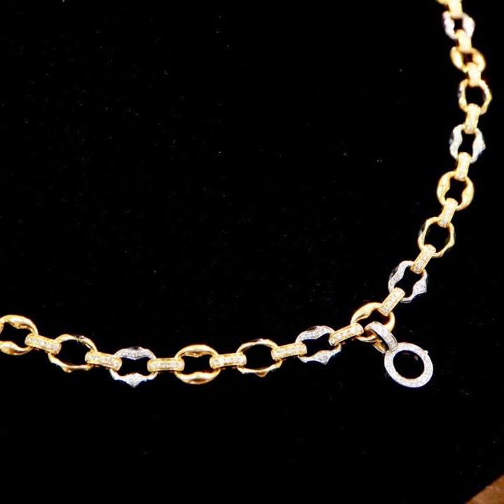 14k Gold 1.2 Ct Natural H Diamond Necklace - 3