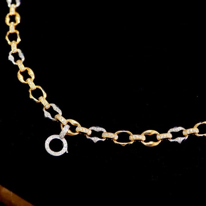 14k Gold 1.2 Ct Natural H Diamond Necklace - 5