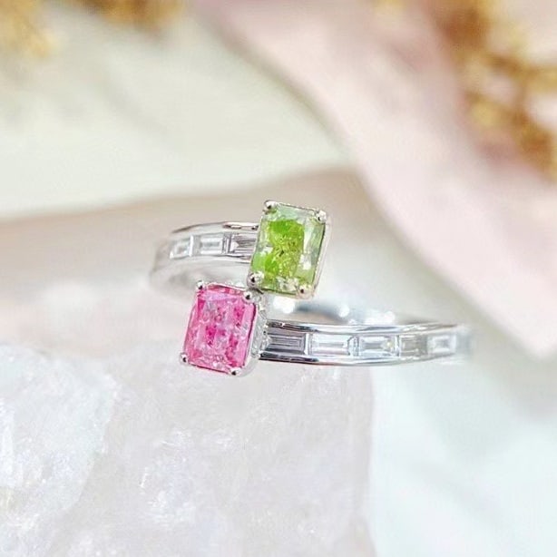 14k Gold 0.94 Ctw Natural Color Diamond & Diamond Ring - 2