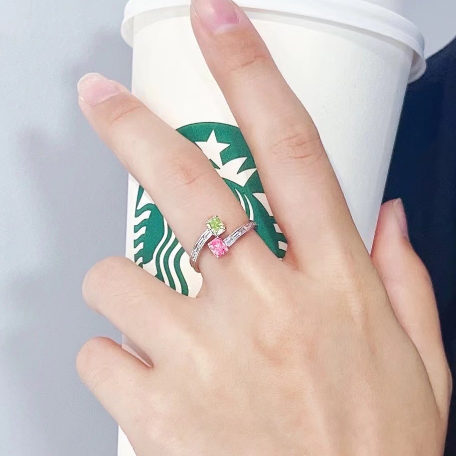 14k Gold 0.94 Ctw Natural Color Diamond & Diamond Ring - 4