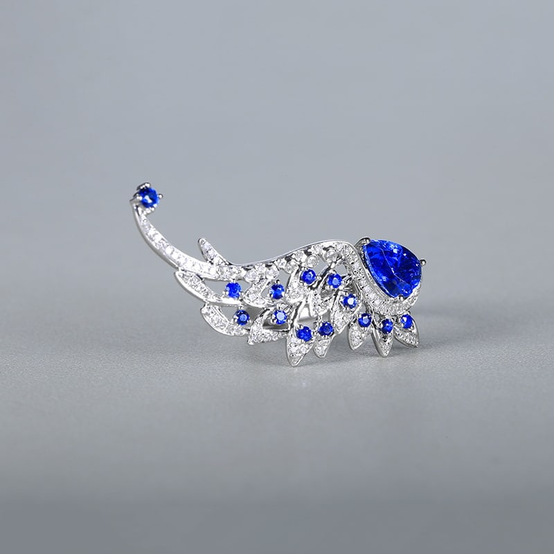 14k Gold 1.67 Ctw Natural Sapphire & Diamond Ring - 2