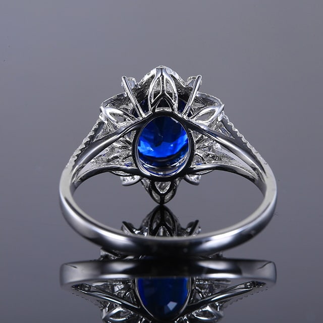 14k Gold 2.34 Ctw Natural Sapphire & Diamond Ring - 2