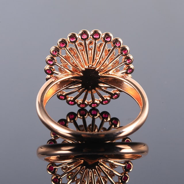 14k Gold 0.71 Ctw Natural Ruby & Diamond Ring - 2