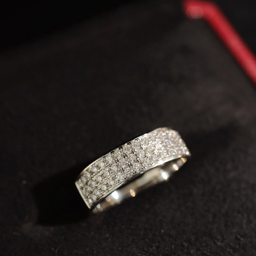 14k Gold 0.67 Ct Natural H Diamond Ring - 2