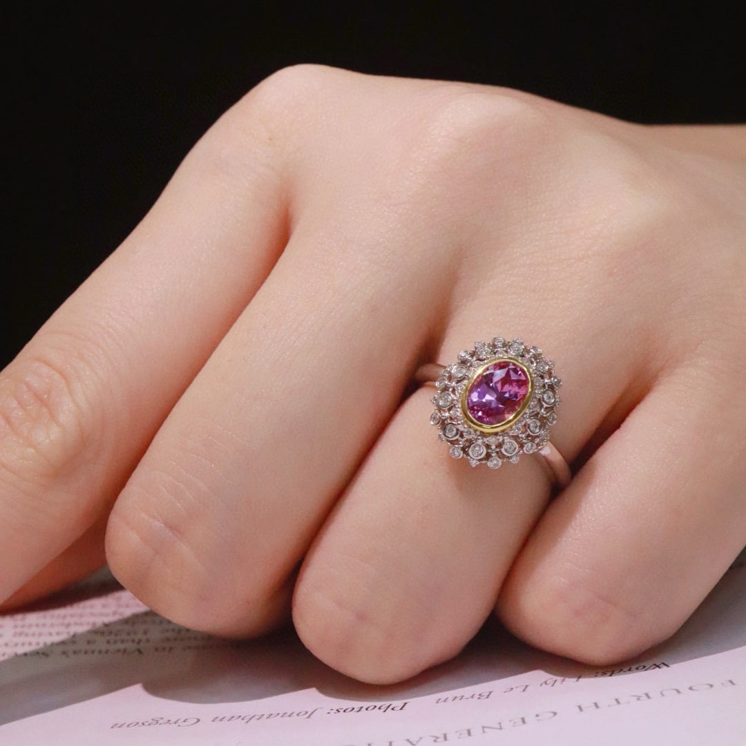 14k Gold 1.2 Ctw Natural Sapphire & Diamond Ring - 3