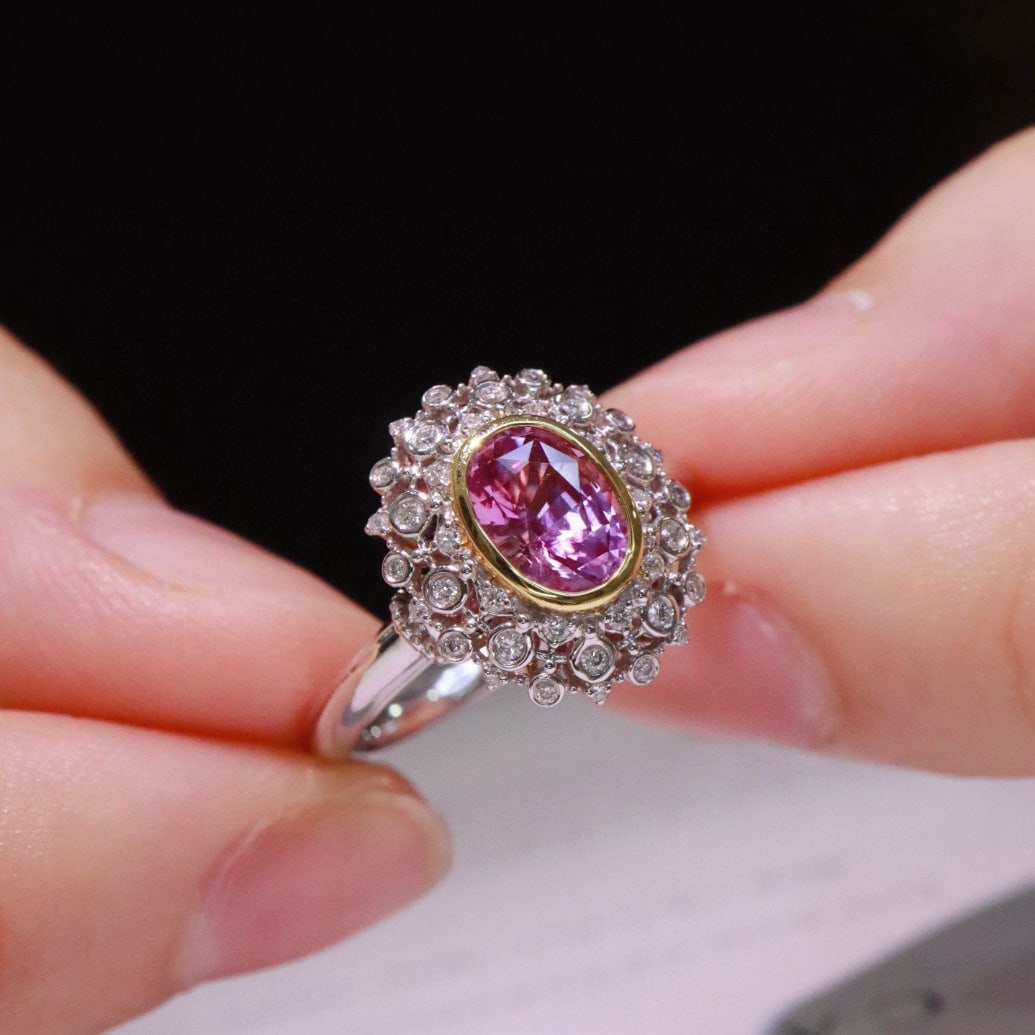 14k Gold 1.2 Ctw Natural Sapphire & Diamond Ring - 4