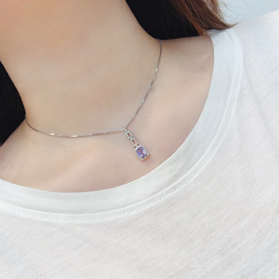 14k Gold 1.82 Ctw Natural Sapphire & Diamond Pendant( Without Chain ) - 2