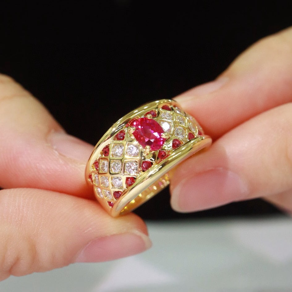 14k Gold 1.44 Ctw Natural Ruby & Diamond Ring - 3