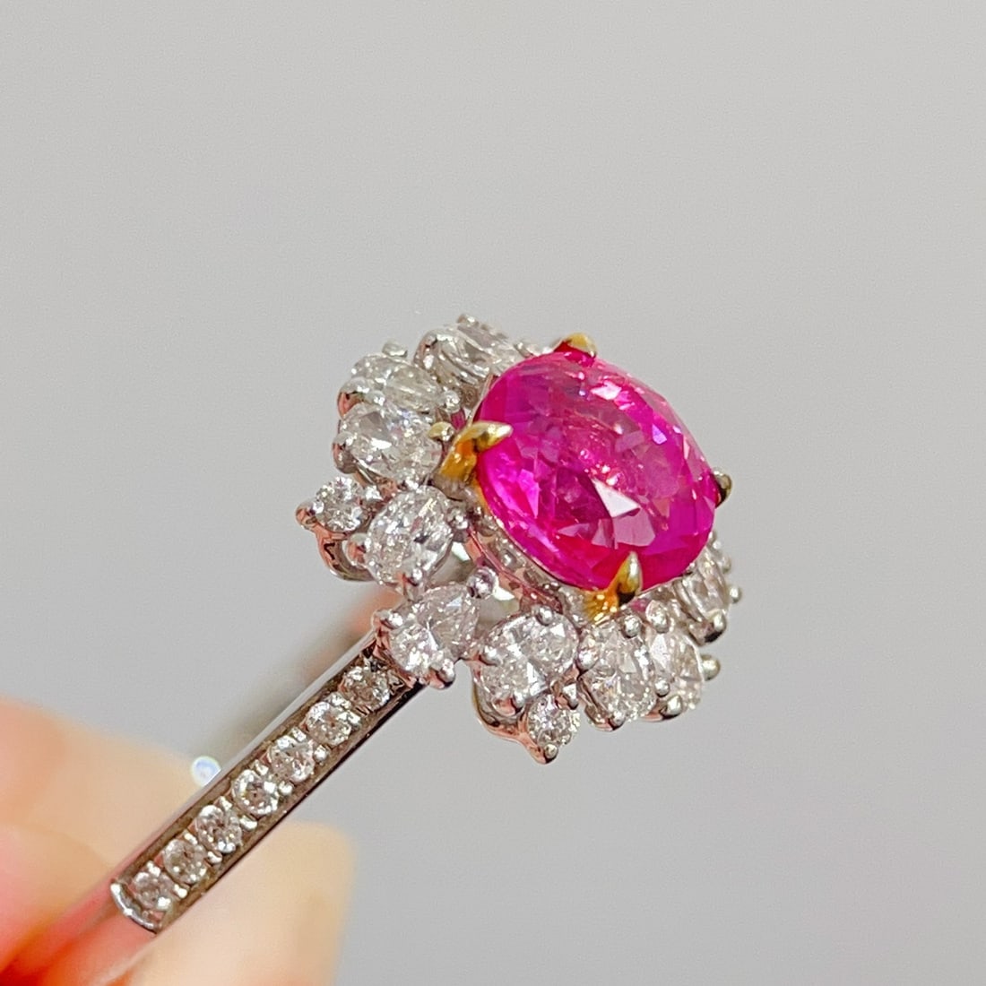 14k Gold 1.58 Ctw Natural Sapphire & Diamond Ring - 3