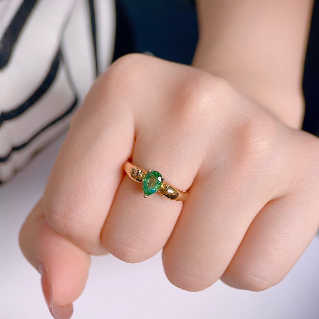 14k Gold 0.86 Ct Natural Tourmaline Ring - 2