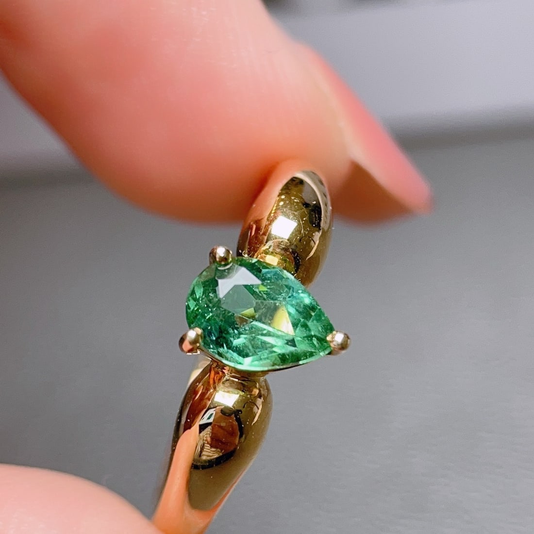 14k Gold 0.86 Ct Natural Tourmaline Ring - 3