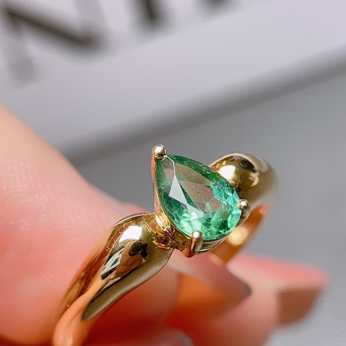 14k Gold 0.86 Ct Natural Tourmaline Ring - 5