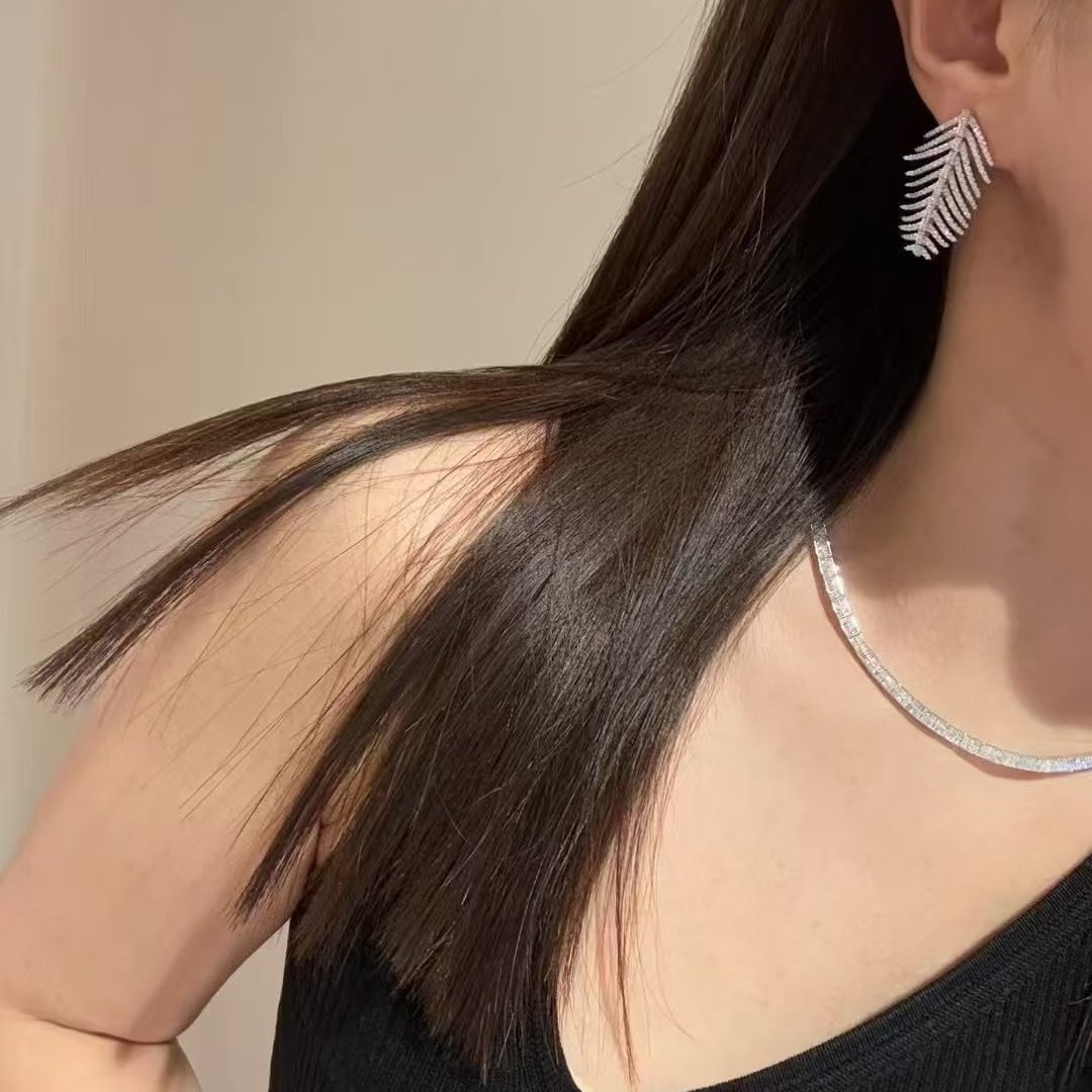 14k Gold 2.1 Ct Natural H Diamond Earrings - 3