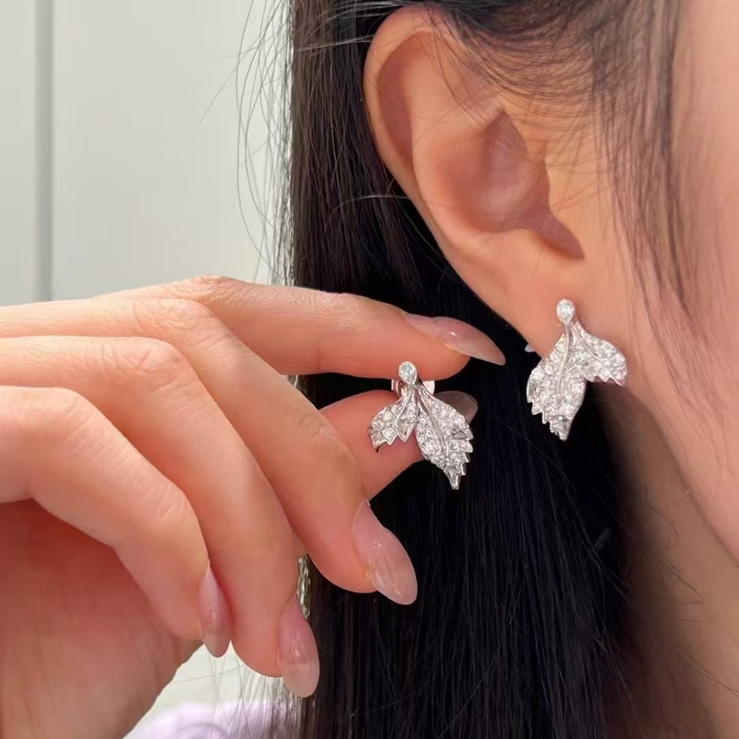 14k Gold 1.27 Ct Natural H Diamond Earrings - 2