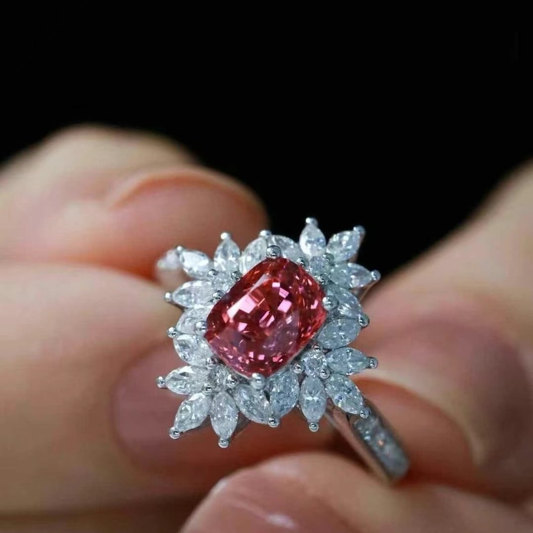 14k Gold 1.68 Ctw Natural Spinel & Diamond Ring - 3