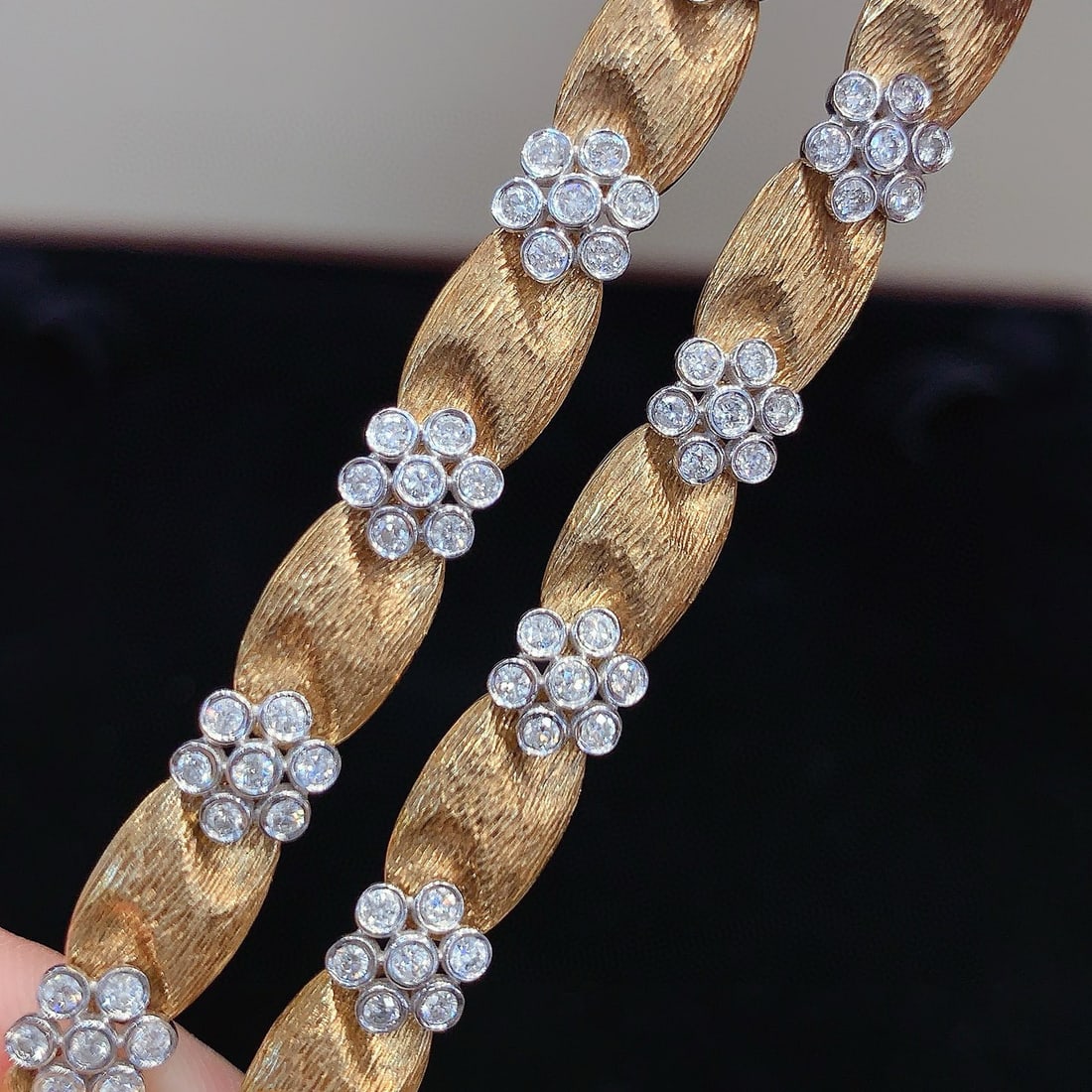 14k Gold 1.46 Ct Natural H Diamond Bracelet - 3