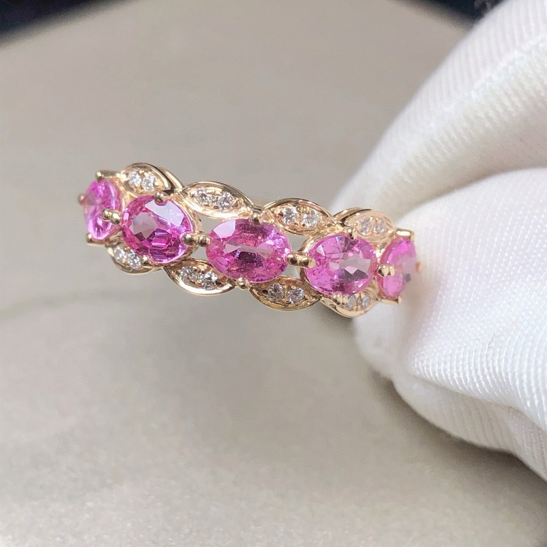 14k Gold 1.63 Ctw Natural Sapphire & Diamond Ring - 4