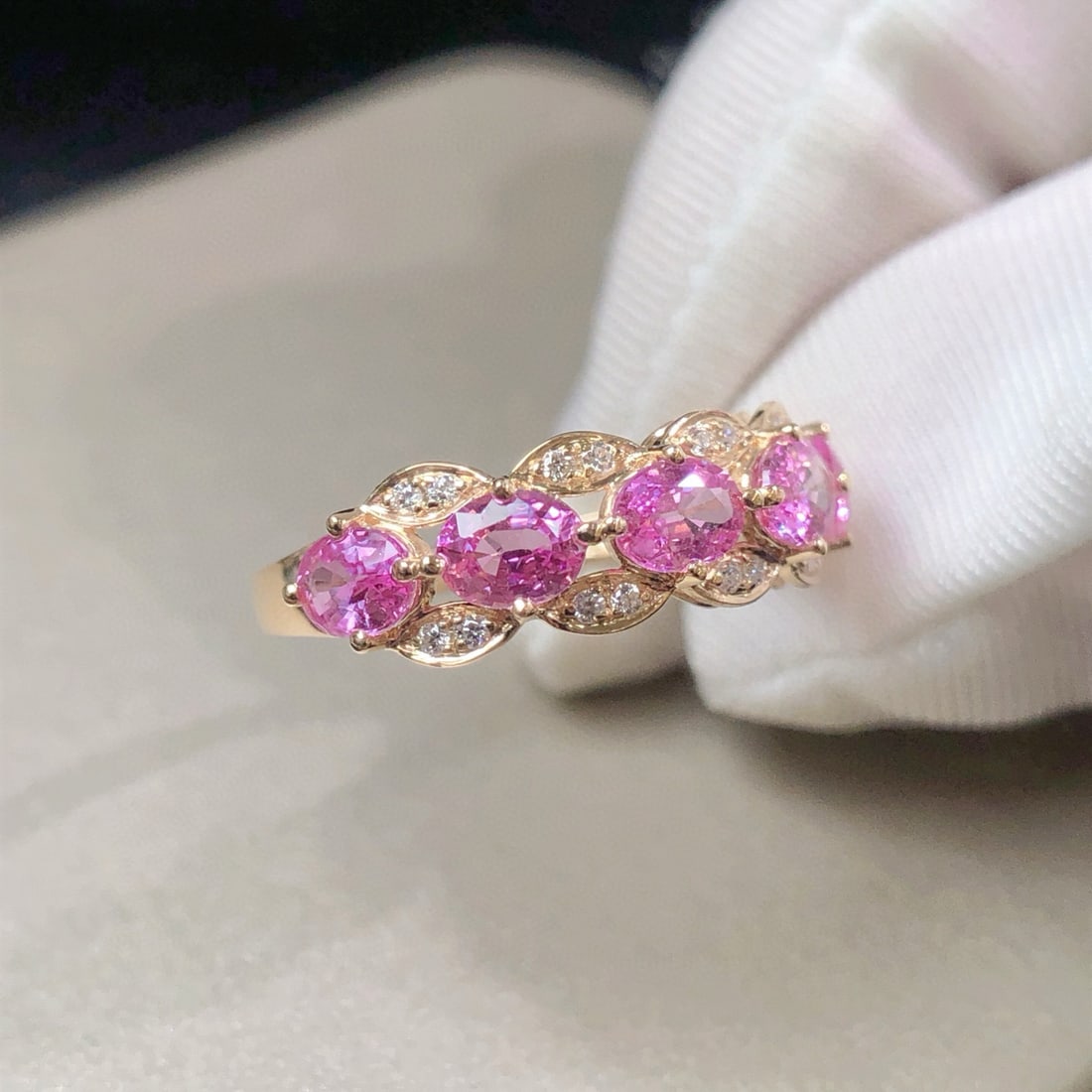 14k Gold 1.63 Ctw Natural Sapphire & Diamond Ring - 5