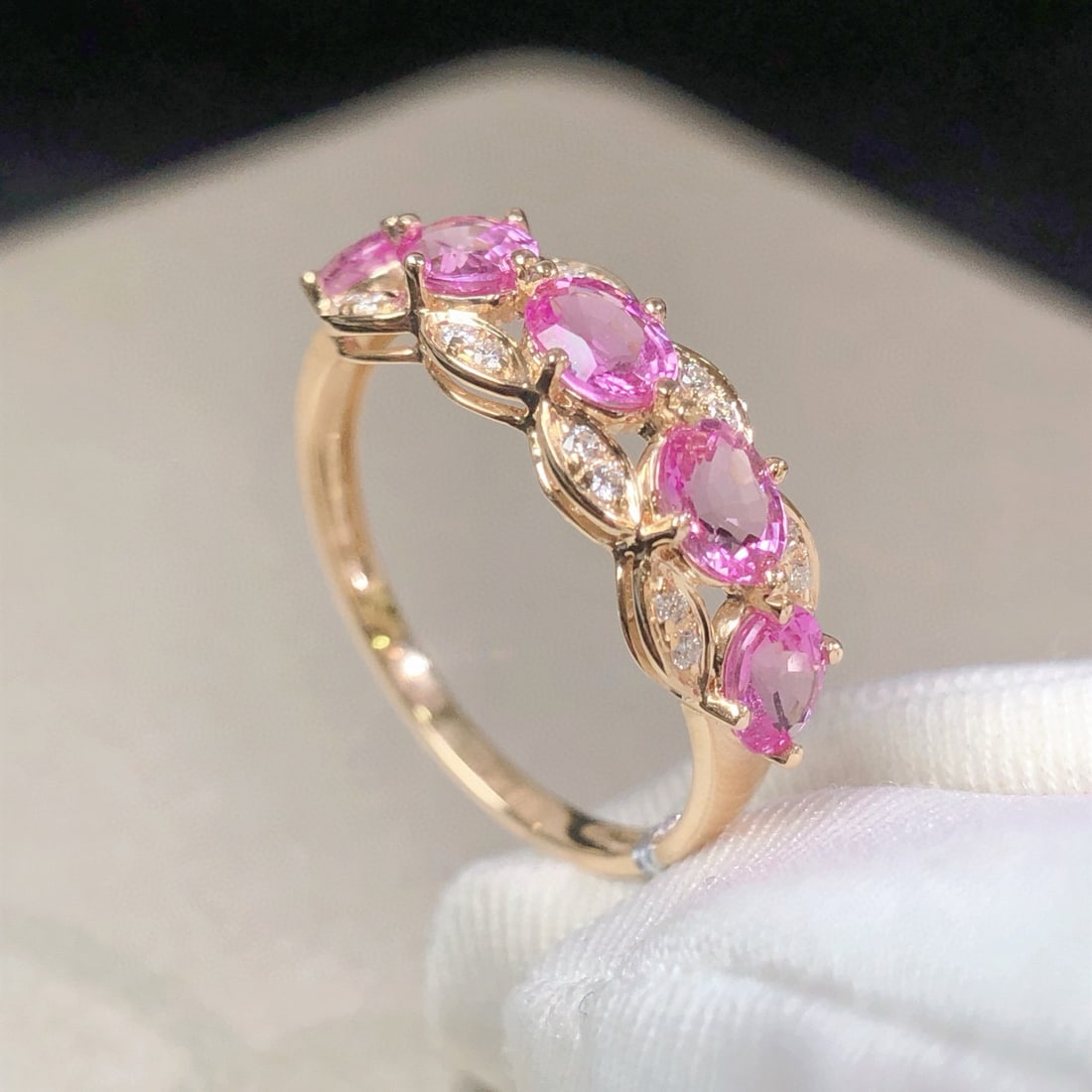 14k Gold 1.63 Ctw Natural Sapphire & Diamond Ring - 6