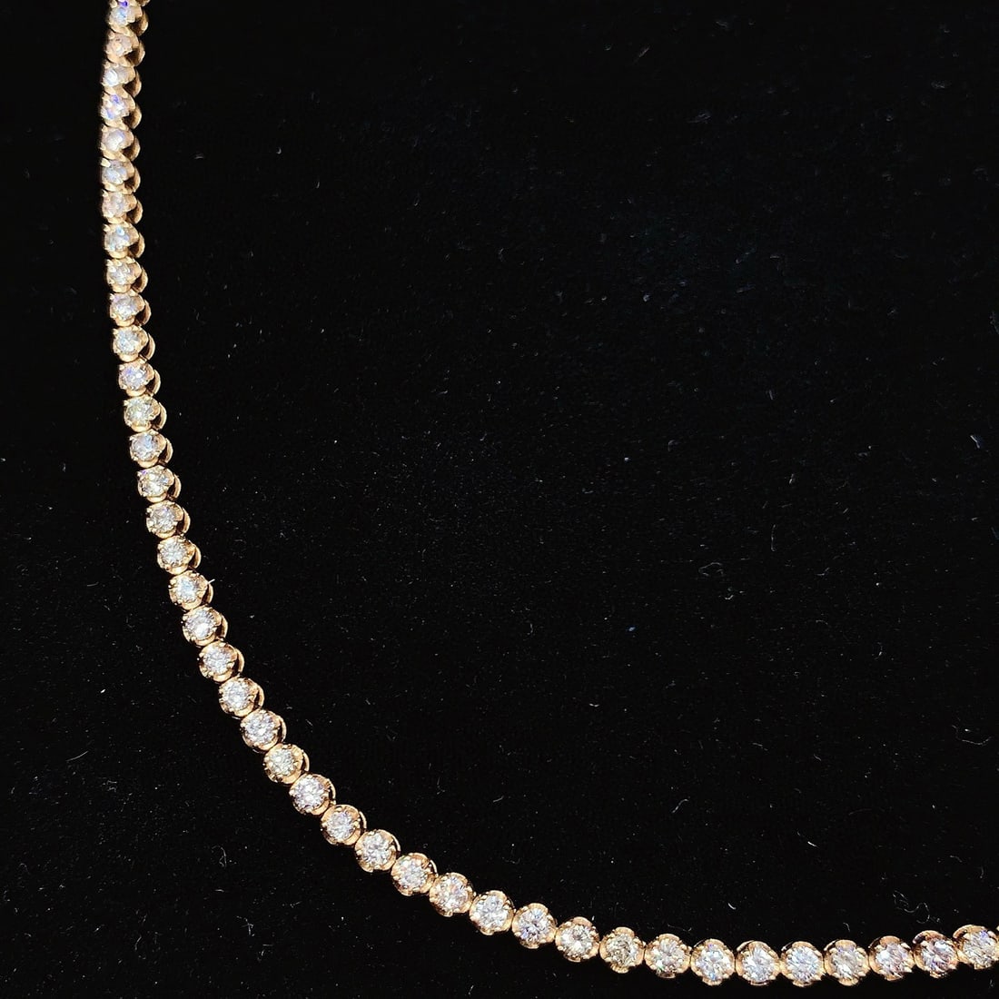 14k Gold 4 Ct Natural H Diamond Necklace - 3