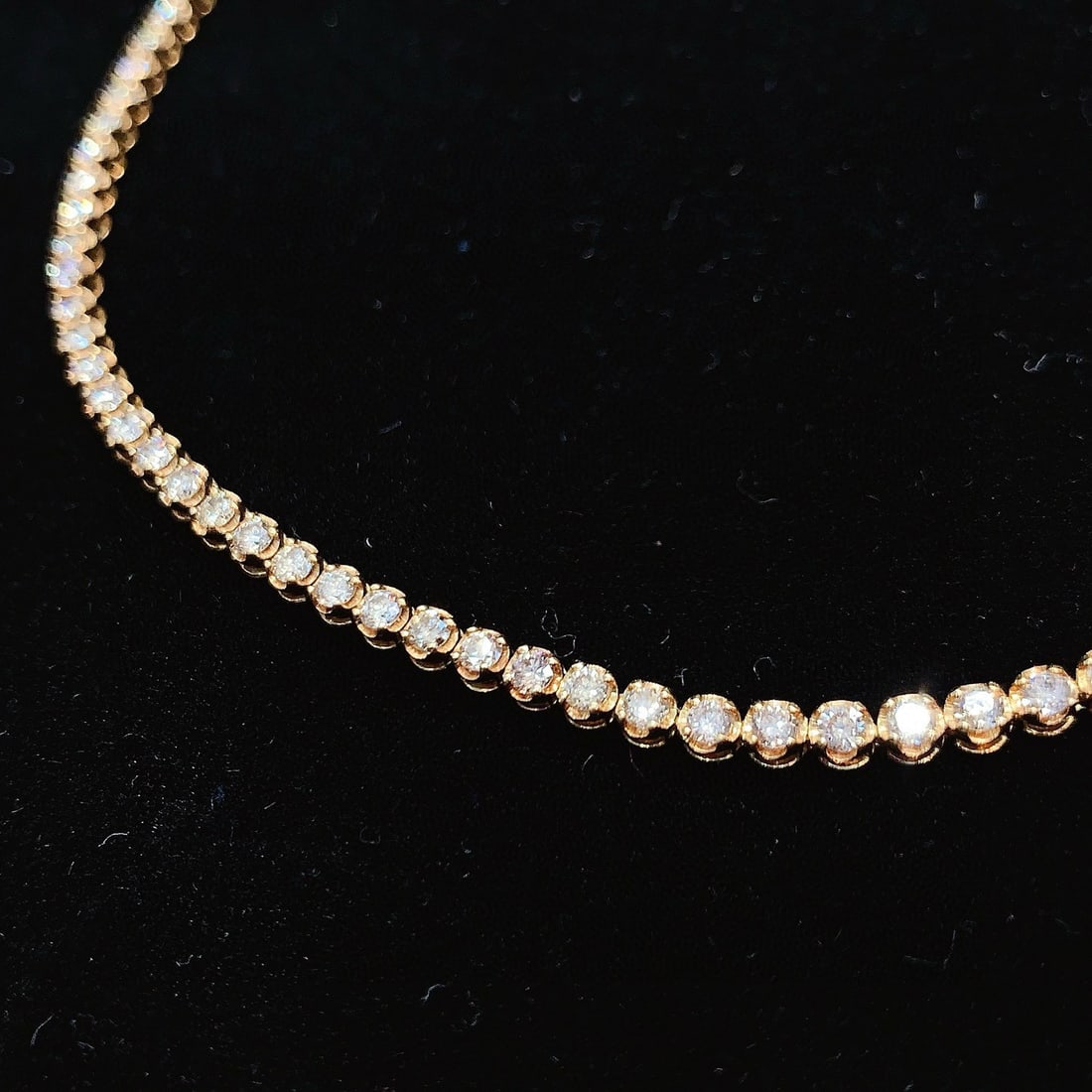 14k Gold 4 Ct Natural H Diamond Necklace - 4