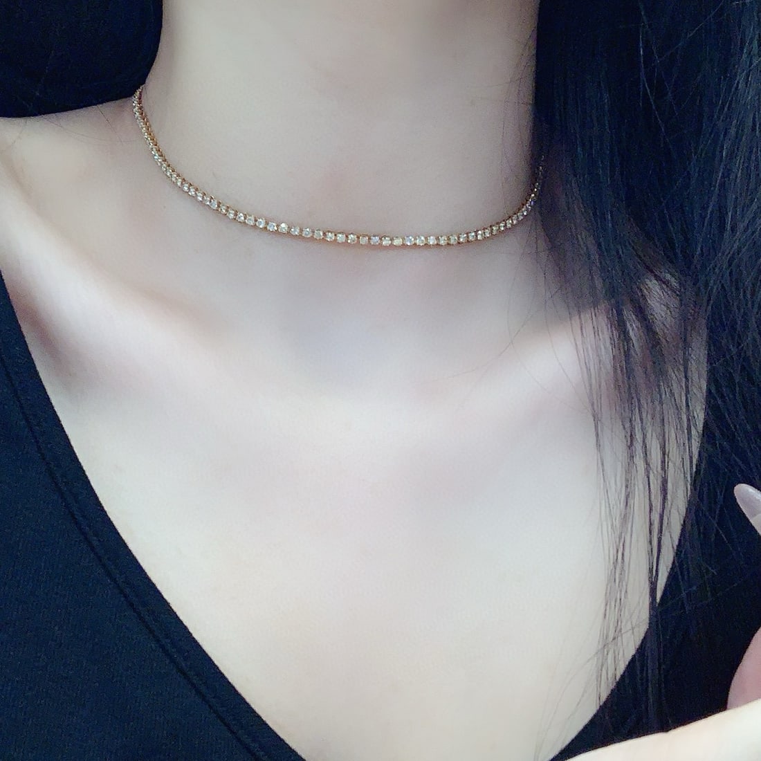 14k Gold 4 Ct Natural H Diamond Necklace - 6