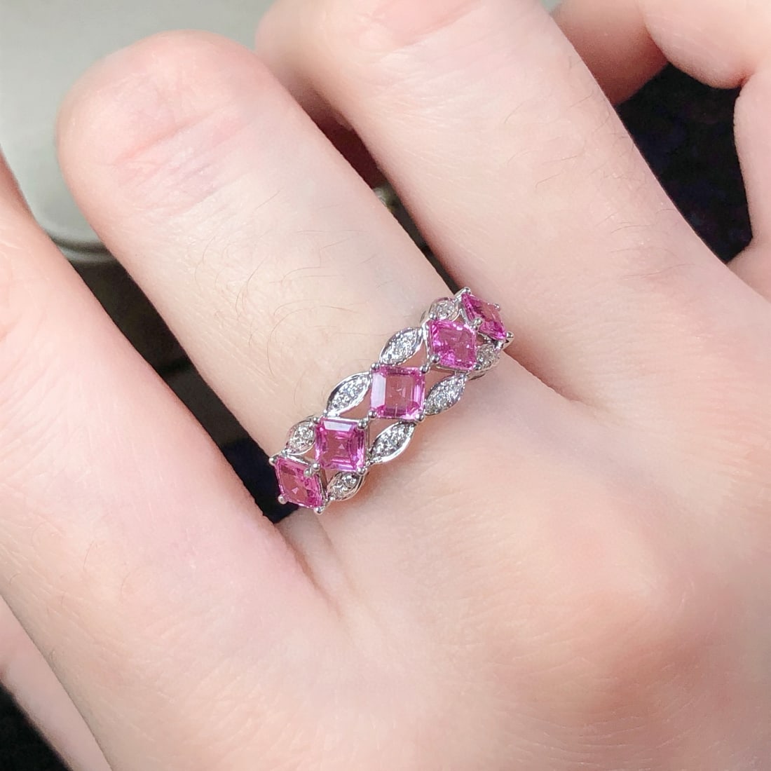 14k Gold 1.33 Ctw Natural Sapphire & Diamond Ring - 6