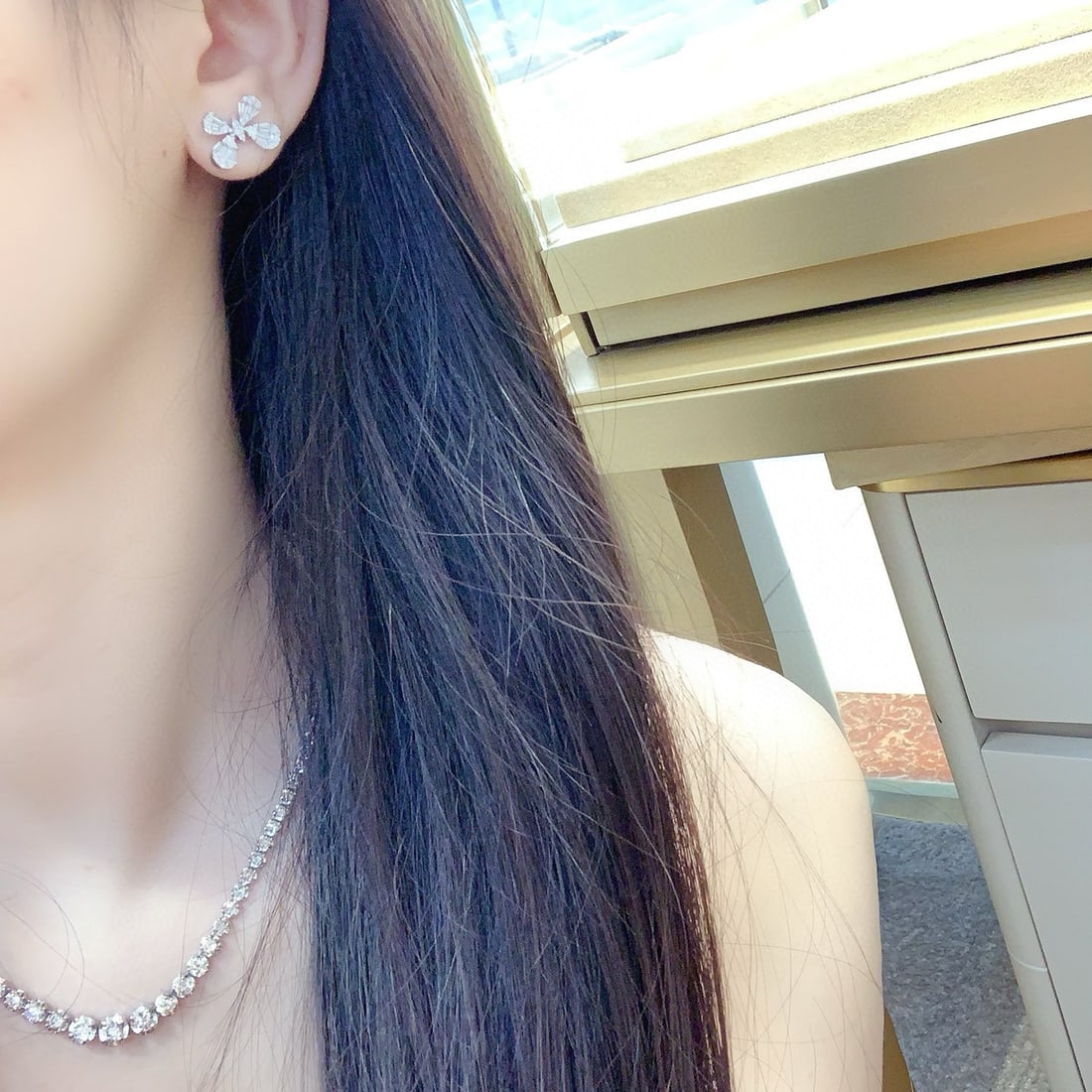 14k Gold 2 Ct Natural H Diamond Earrings - 6