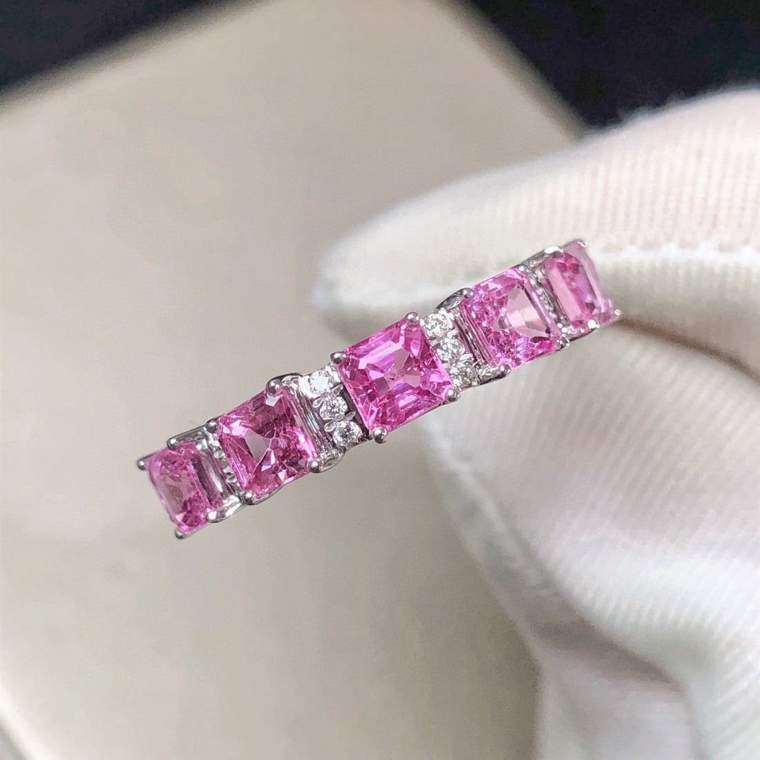 14k Gold 1.80 Ctw Natural Sapphire & Diamond Ring - 4