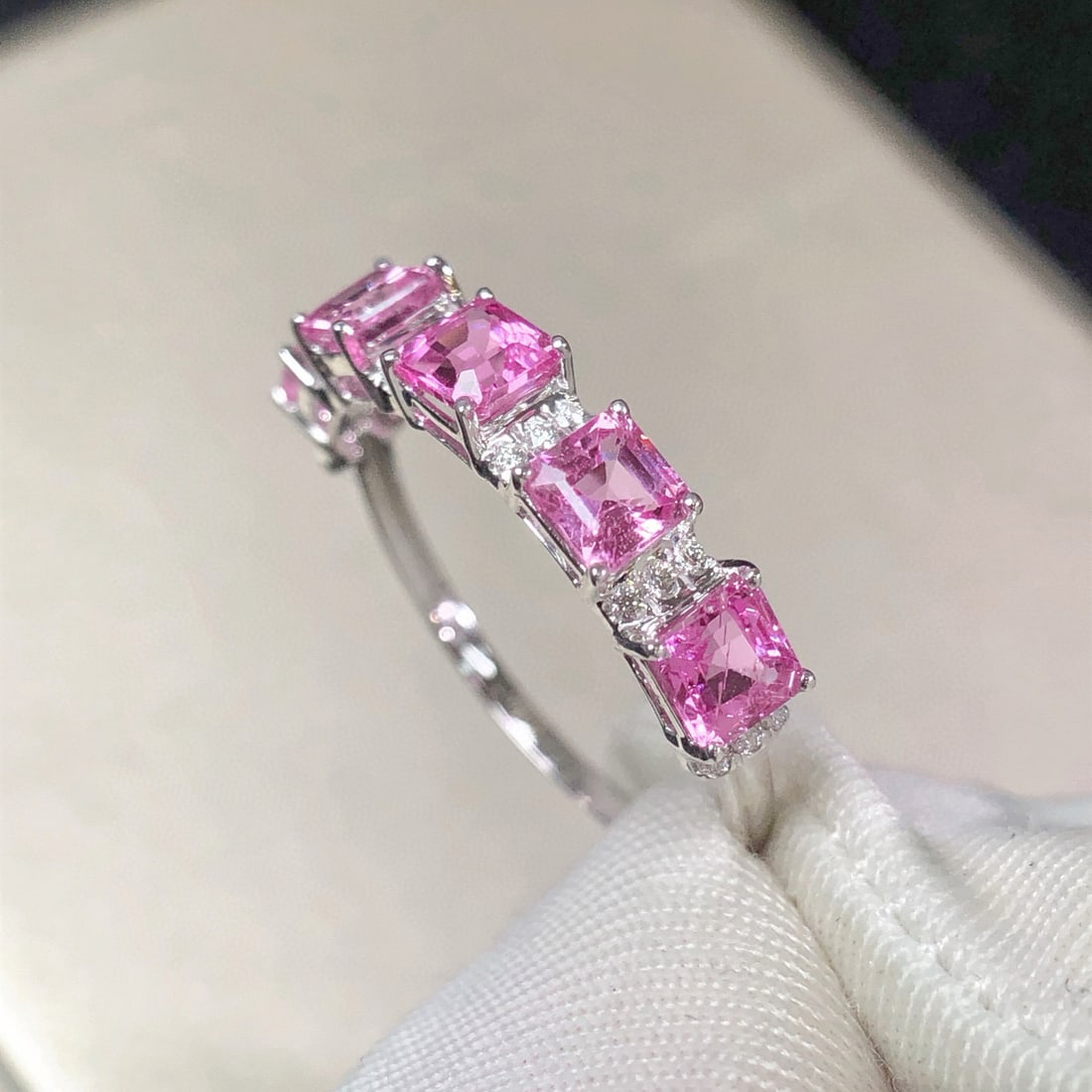 14k Gold 1.80 Ctw Natural Sapphire & Diamond Ring - 5