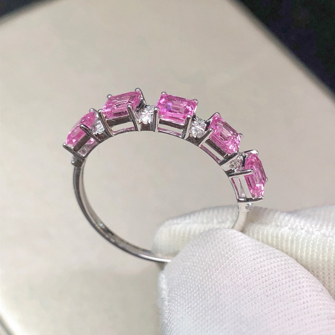 14k Gold 1.80 Ctw Natural Sapphire & Diamond Ring - 7