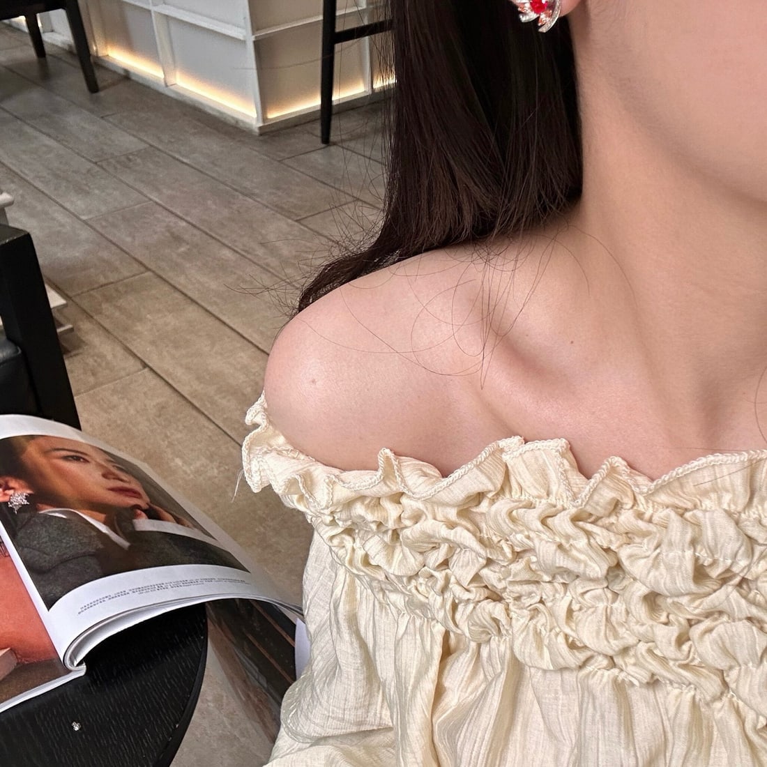 14k Gold 1.67 Ctw Natural Ruby & Diamond Earrings - 5