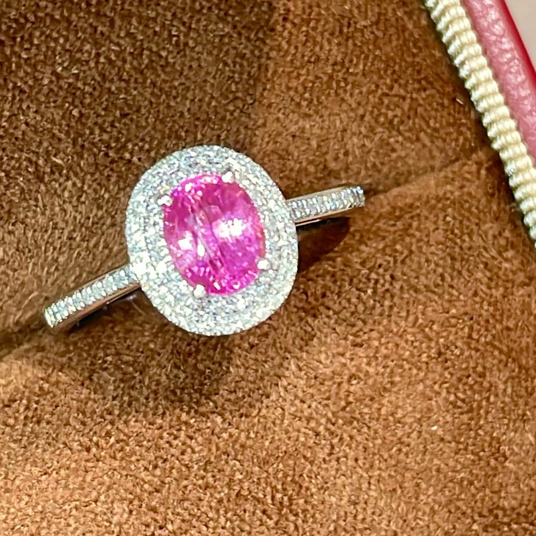 14k Gold 1 Ct Natural Spinel & Diamond Ring - 3