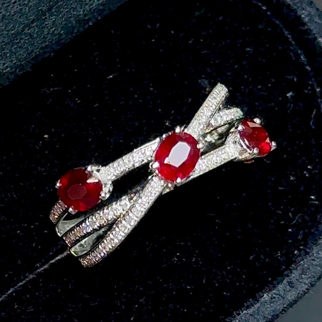 14k Gold 0.8 Ct Natural Ruby & Diamond Ring - 3