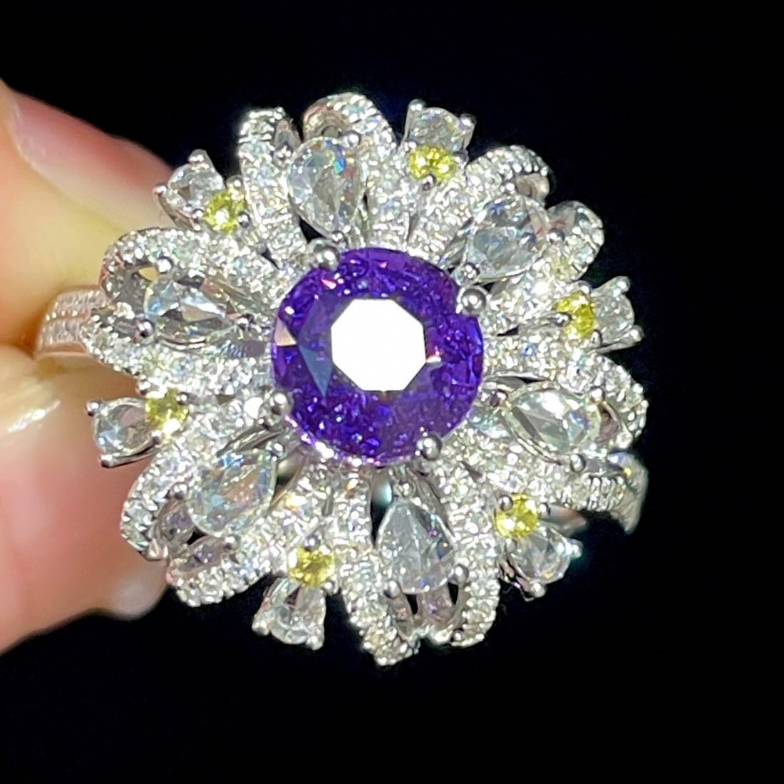 14k Gold 2.24 Ctw Natural Sapphire & Diamond Ring - 3