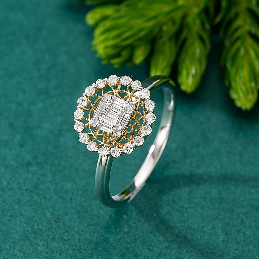 14k Gold 0.34 Ctw Natural H Diamond Ring - 2