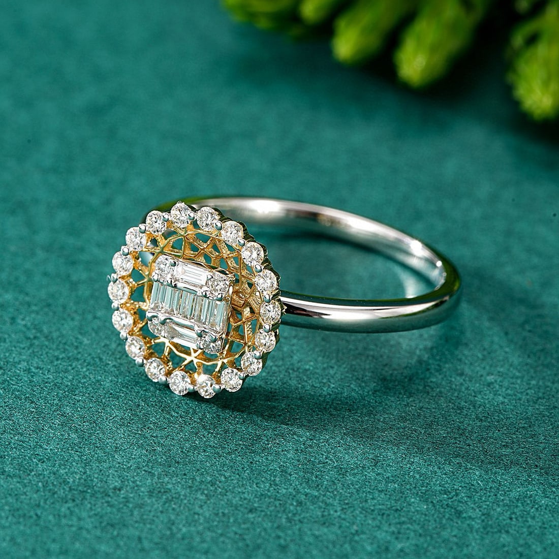 14k Gold 0.34 Ctw Natural H Diamond Ring - 3