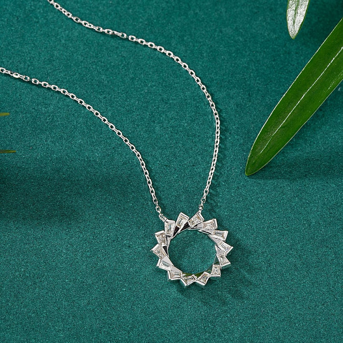 14k Gold 0.37 Ct Natural H Diamond Necklace - 3