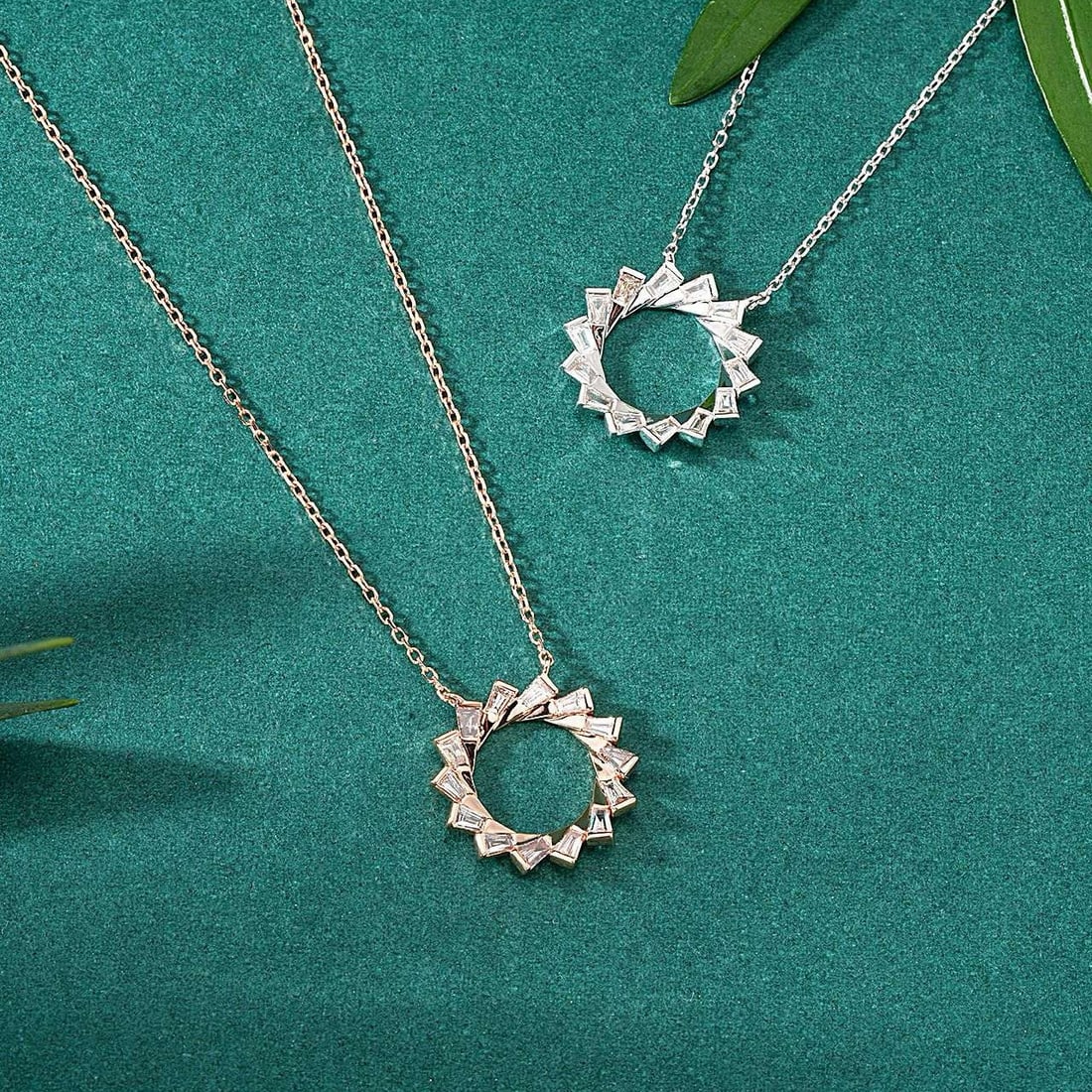 14k Gold 0.37 Ct Natural H Diamond Necklace - 4