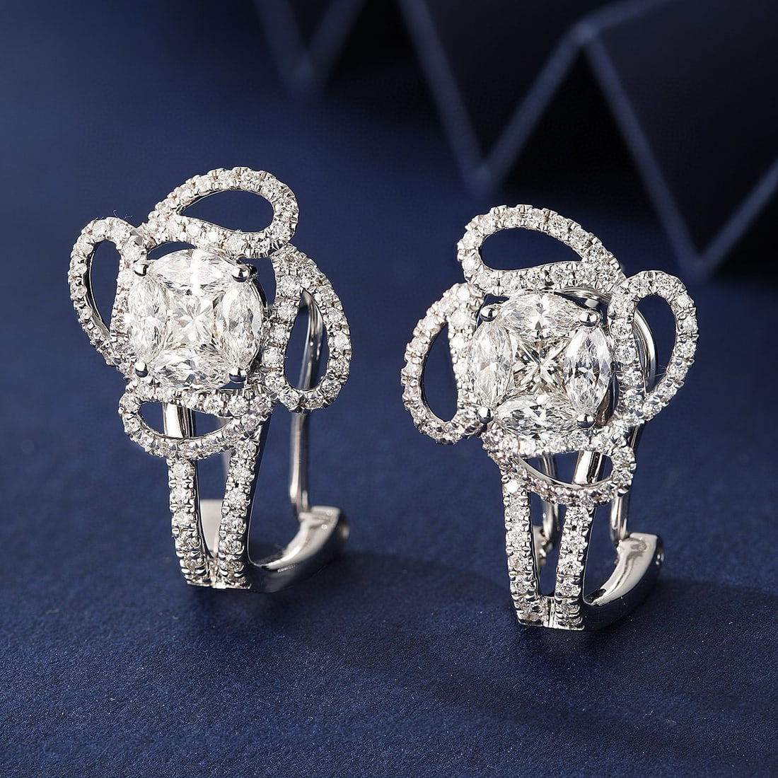 14k Gold 1.57 Ctw Natural H Diamond Earrings - 3