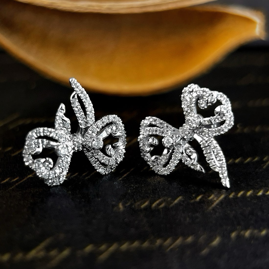 14k Gold 0.24 Ct Natural H Diamond Earrings - 2