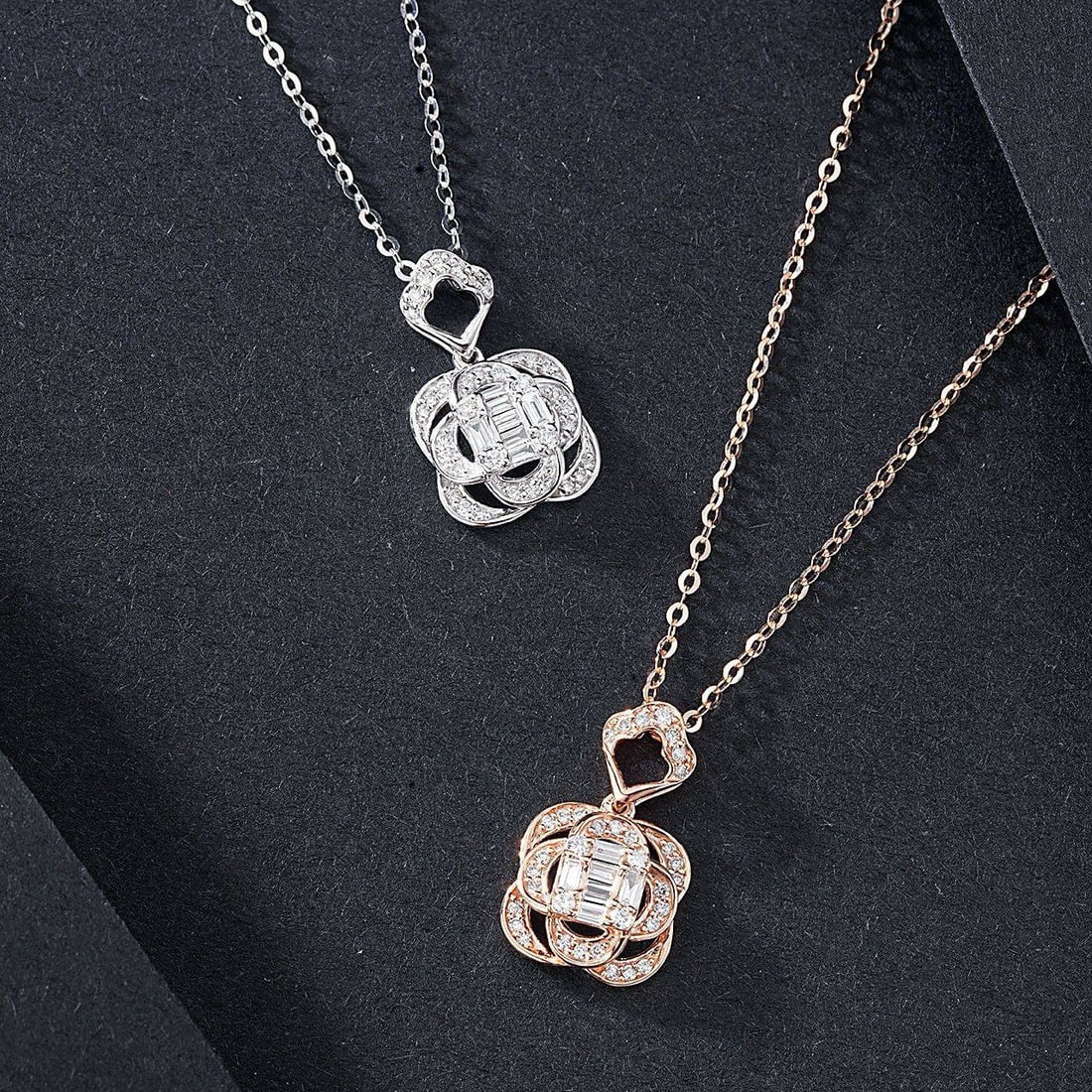 14k Gold 0.25 Ctw Natural H Diamond Pendant( Without Chain ) - 4