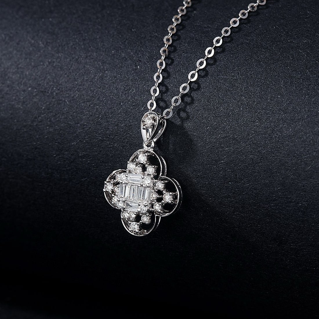 14k Gold 0.29 Ctw Natural H Diamond Pendant( Without Chain ) - 2