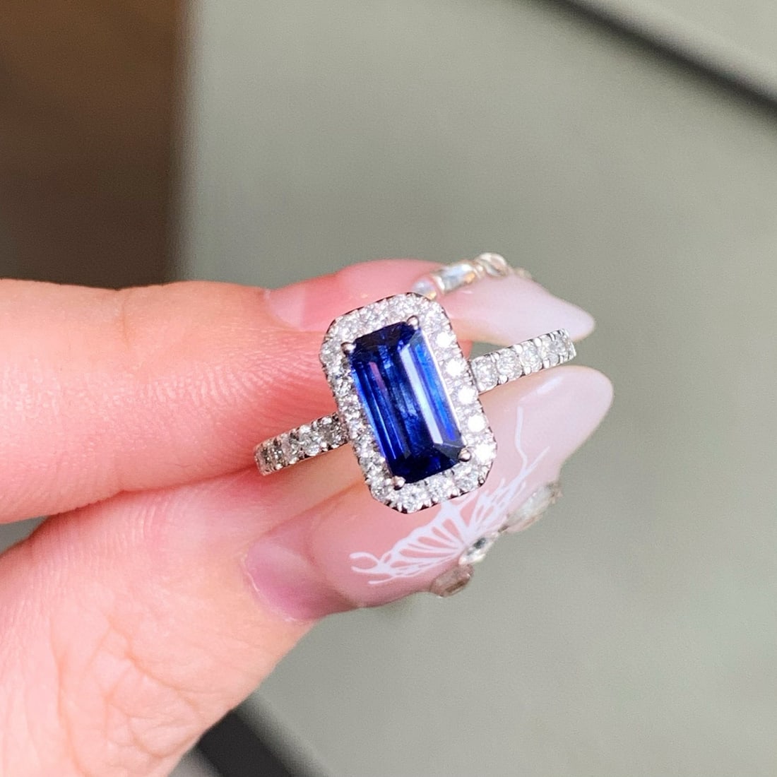 14k Gold 1.85 Ctw Natural Sapphire & Diamond Ring - 7