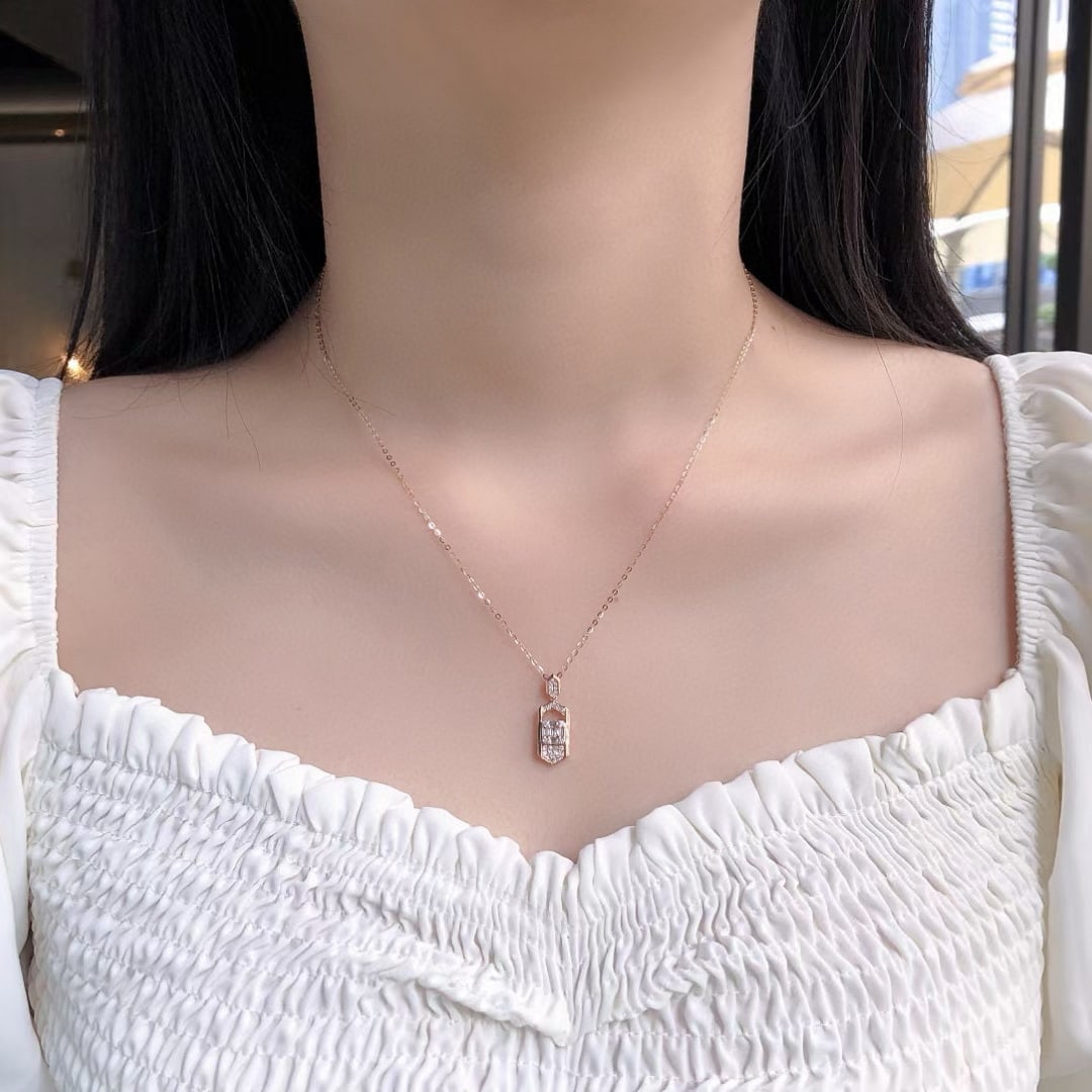 14k Gold 0.31 Ctw Natural H Diamond Pendant( Without Chain ) - 6