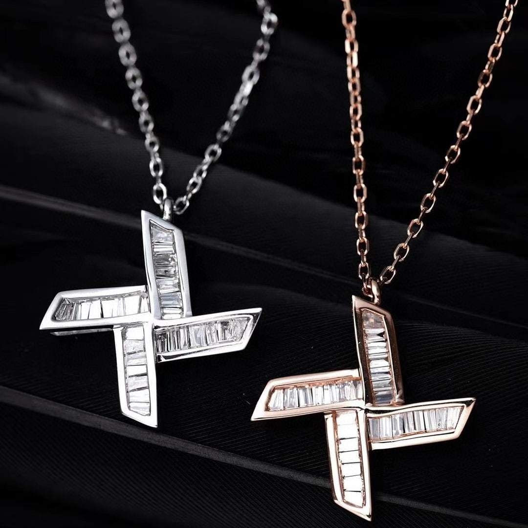 14k Gold 0.23 Ct Natural H Diamond Necklace - 3